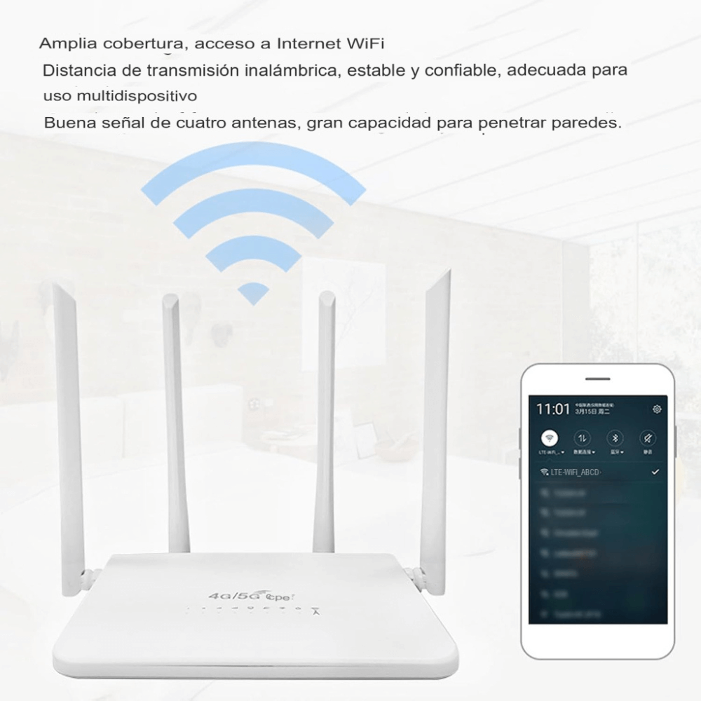 Módem Router Inalambrico 4g Lte Cpe Tarjeta Sim 300mbps Wifi