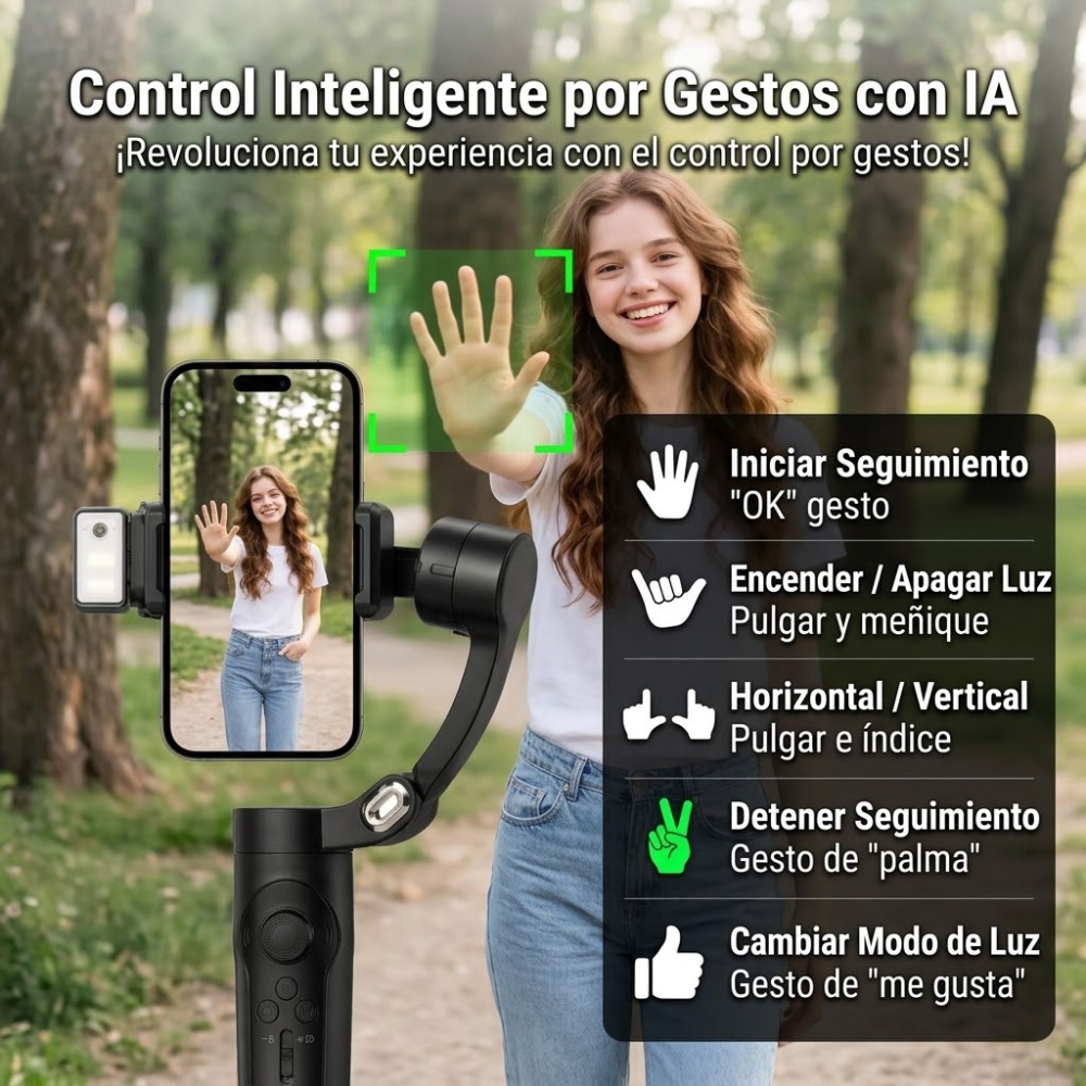 Estabilizador Gimbal Movil 3ejes Seguimiento Facial M3 Alpro
