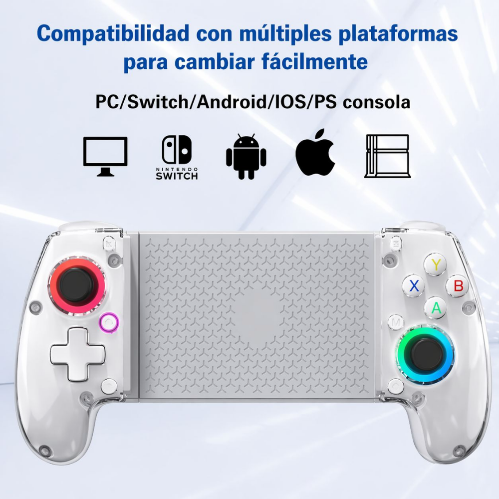 Control Gamer Q101 Extendible Rgb Bluetooth Android Ios Pc