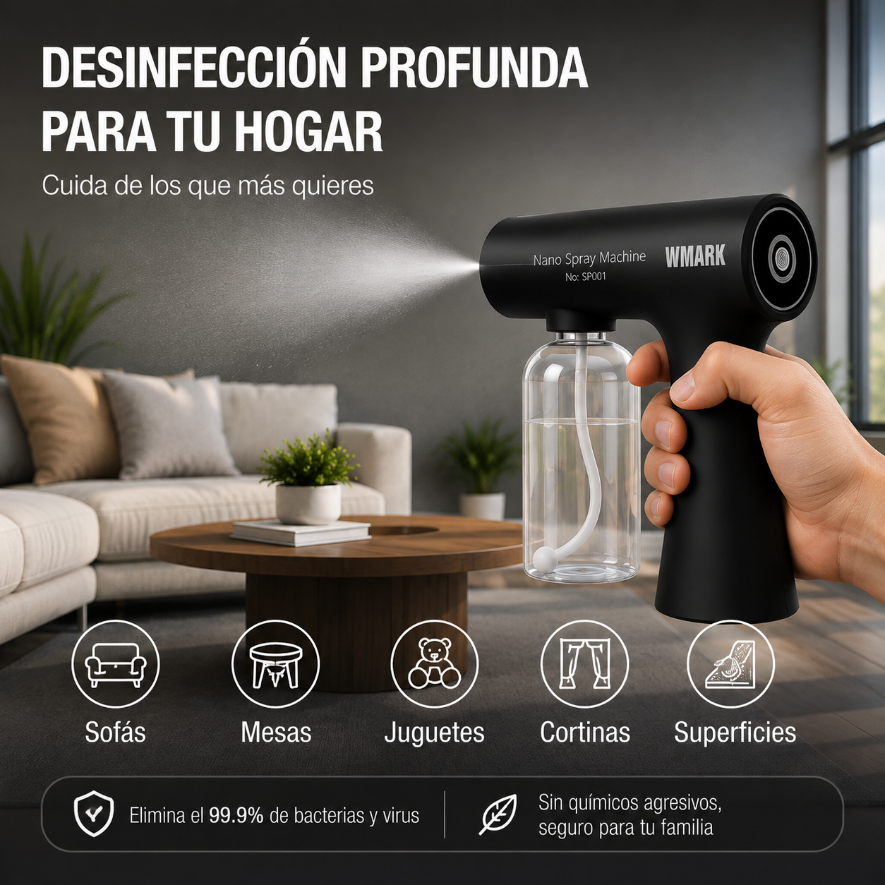Atomizador Nano Pulverizador Wmark Profesional 2 Velocidades