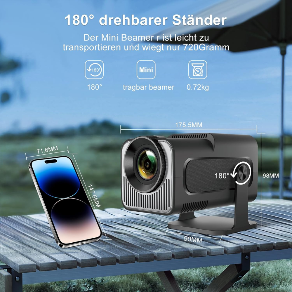 Proyector 4k Portátil Smart Hy320 Mini Android Wifi 300ansi