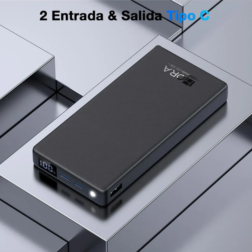 1hora Power Bank Batería Portátil 10.000mah 22.5w Gar264