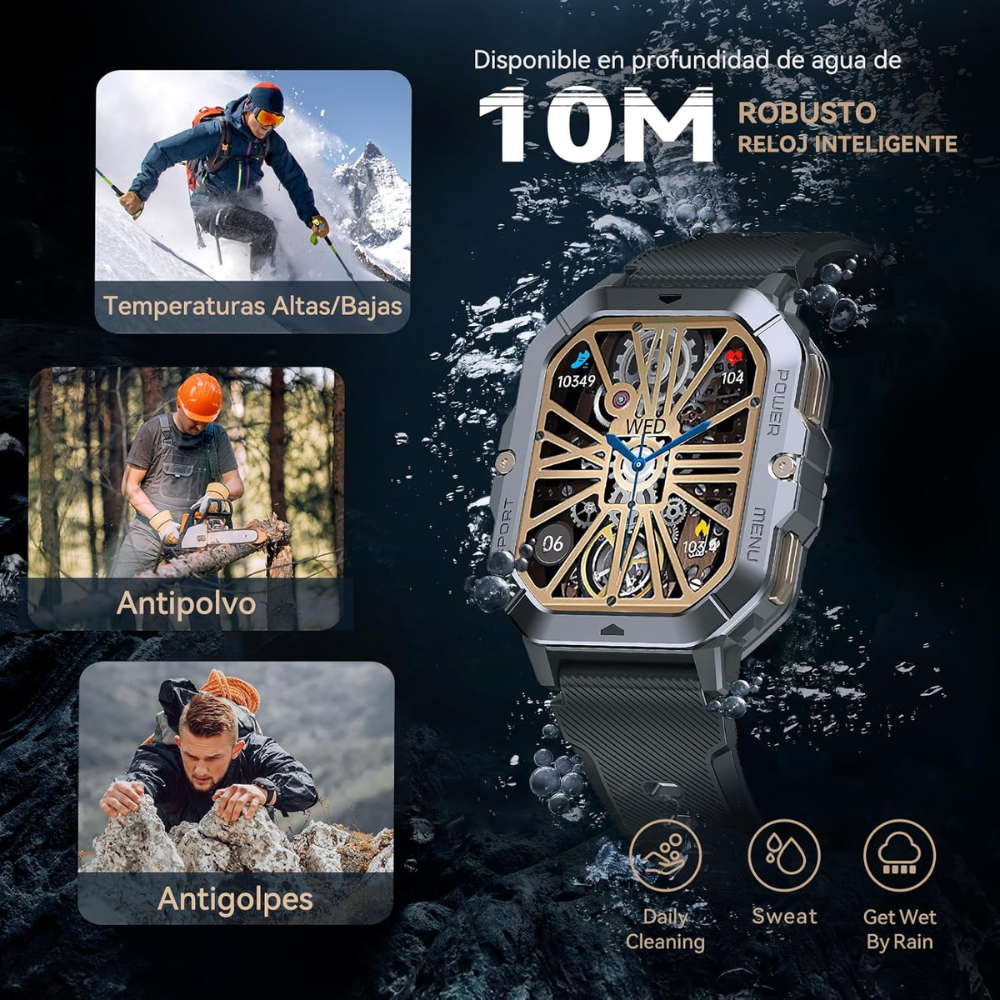 Cubot C28 Smartwatch Reloj Hombre Sumergible Pantalla 2.0 Hd