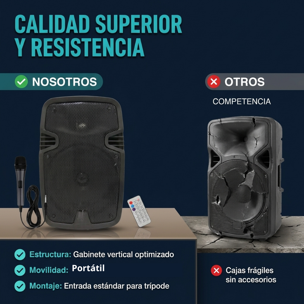 Cabina De Sonido Profesional Recargable 6.5 Sonivox VS-SS2135