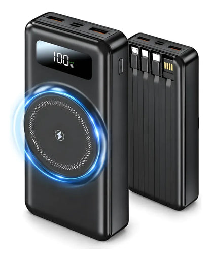 Power Bank 30.000mah Carga Rápida Magnética 22.5w Multicable