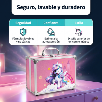 Set De Maquillaje Infantil Kit Belleza Con Maletín 63 Piezas