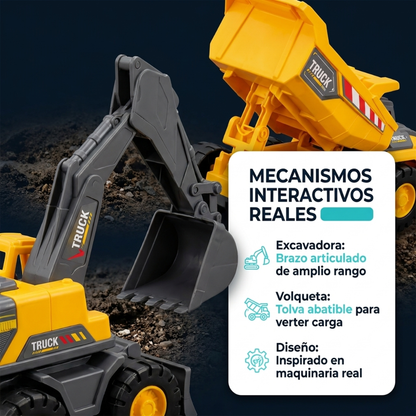 Set x6 Carritos De Construcción Infantil Juguetes Didácticos