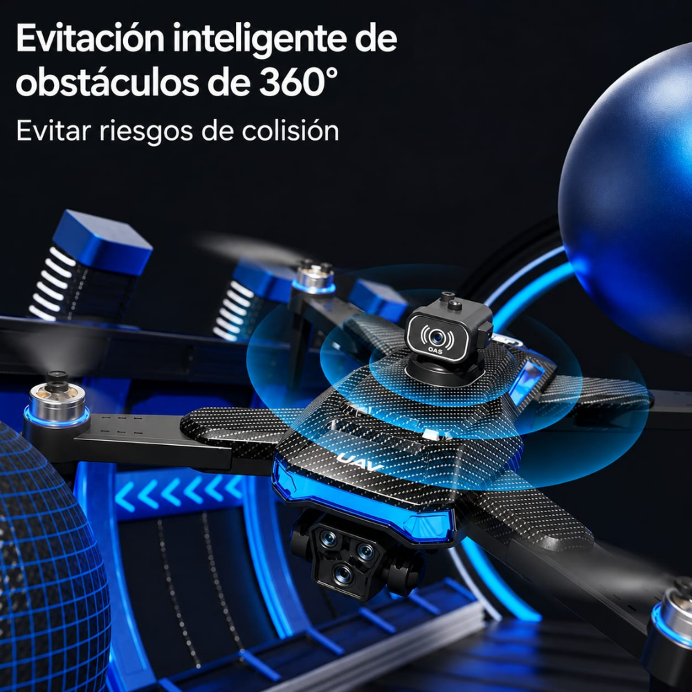 Drone 4K Wifi Dual Camara Pantalla Sensor Obstáculos J18HP