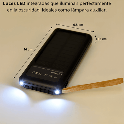 Power Bank Batería Solar Panel 20.000mah Cargador Portátil