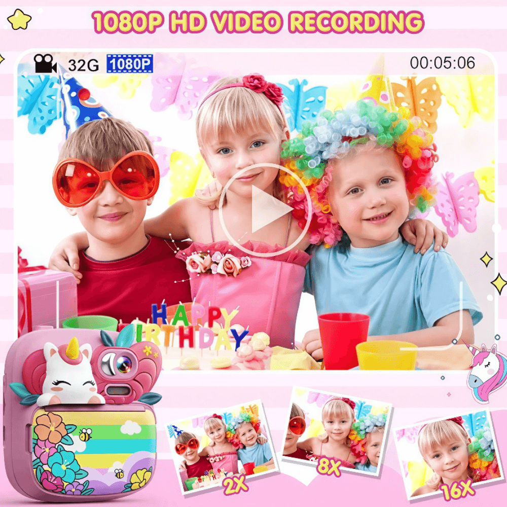 Cámara Instantánea Térmica Digital Fotos Videos 1080p Niños