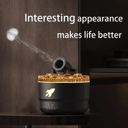 Humidificador Difusor De Aromas Cañon 280ml Ultrasonido 7led