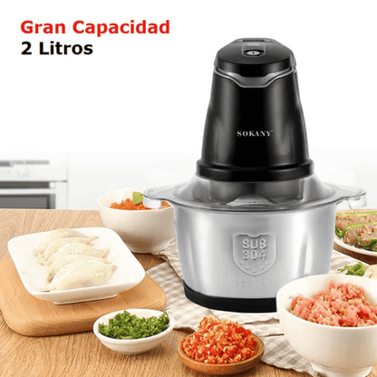 Procesador De Alimentos Picadora Eléctrica 400w 2.0l Sokany