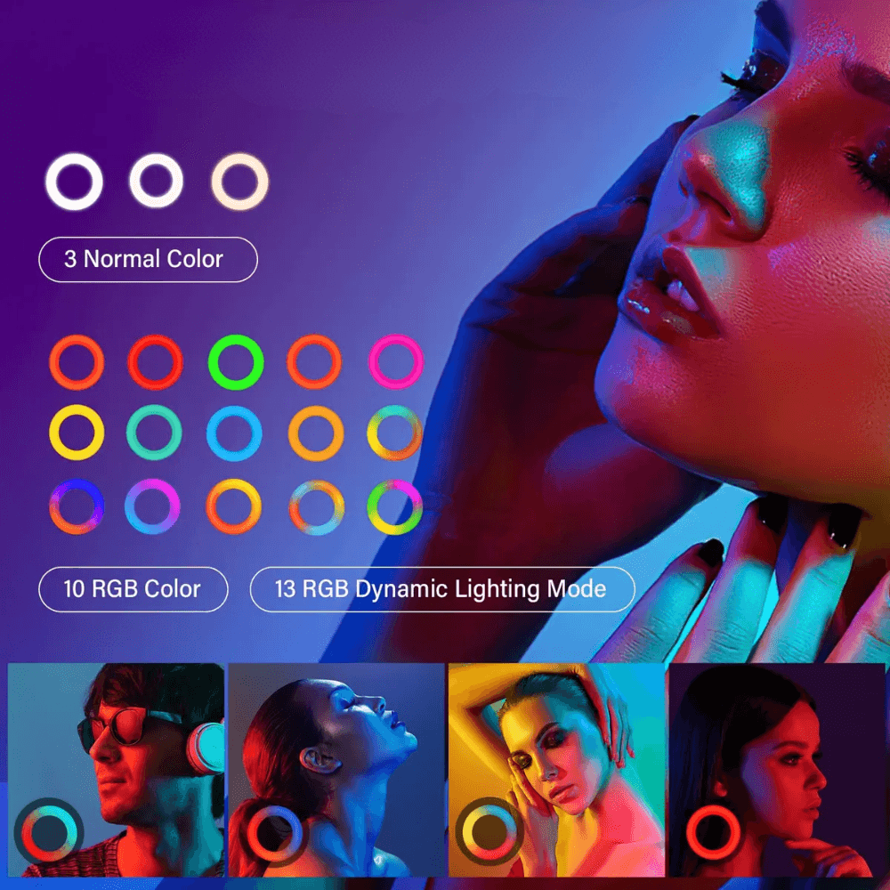 Aro De Luz Led Táctil 56cm Rgb Para Móvil, Cámaras Trípode