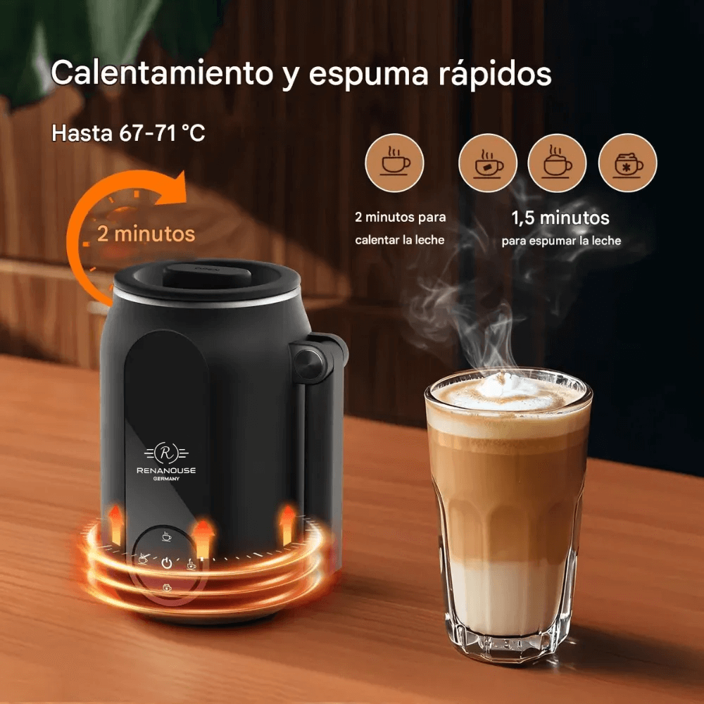 Chocolatera Y Espumador De Leche Eléctrico 250ml Digital