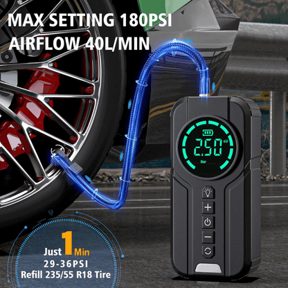 Arrancador Iniciador De Batería Portátil Compresor Aire 12v