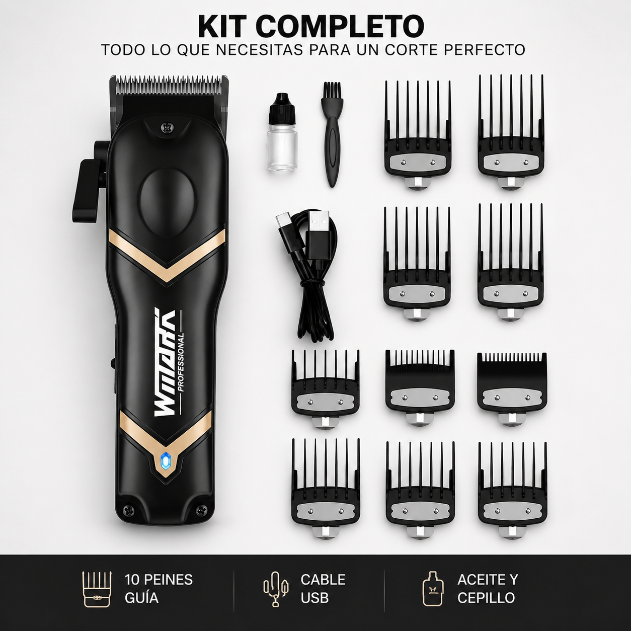 WMARK Cortadora De Pelo Profesional 7000 Rmp NG-2047