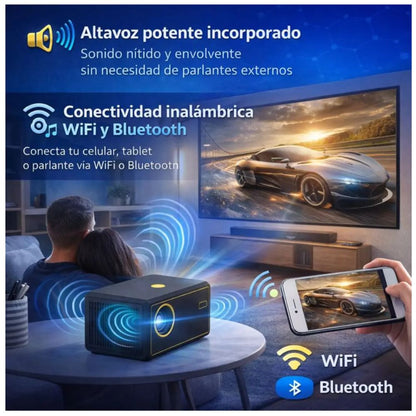 Mini Proyector Smart Y7 Android 4k 5000l Wifi Bluetooth 5.0