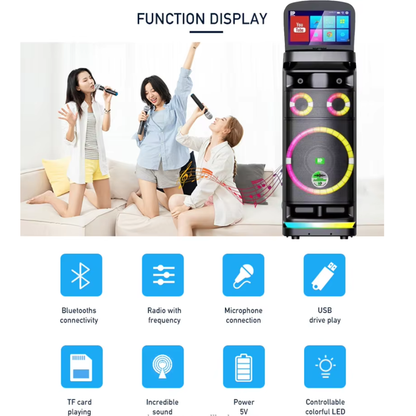 Parlante Smart Pantalla Tactil 12in Torre De Sonido Dp-1429