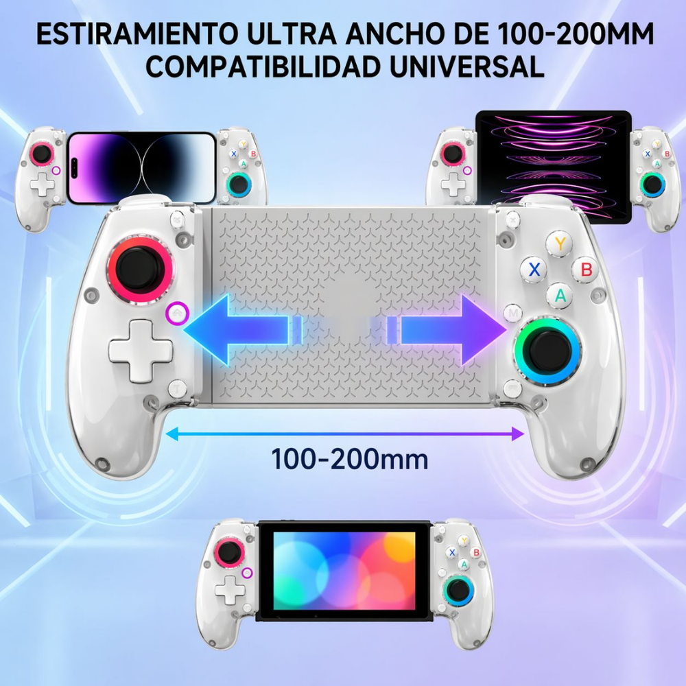 Control Gamer Q101 Extendible Rgb Bluetooth Android Ios Pc