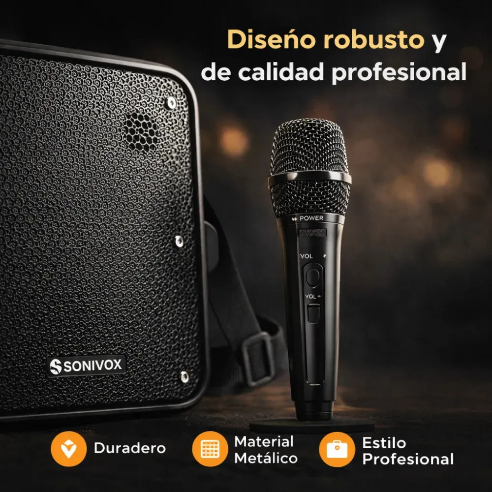 Sonivox Beta VS-SS801 Parlante Portátil Karaoke 30W 5inch BT
