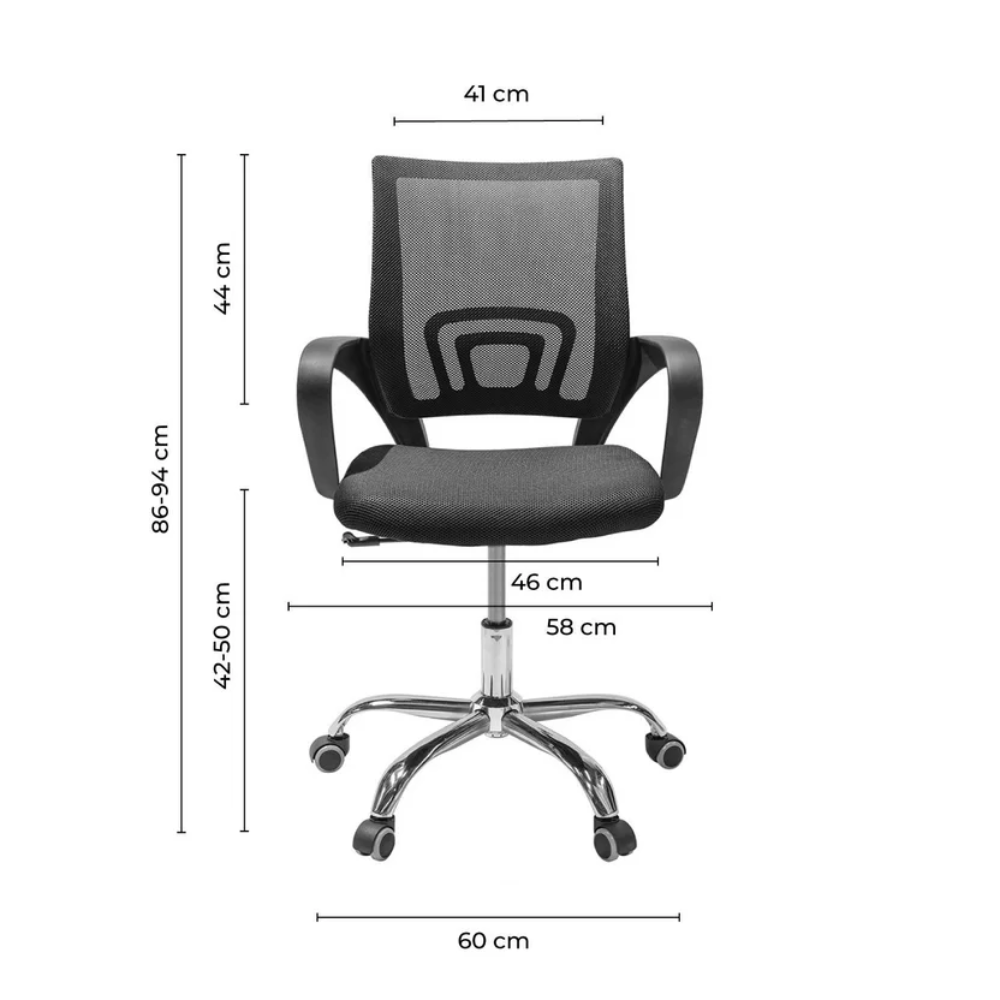 Silla Ejecutiva Oficina Escritorio Giratoria Base Cromomada
