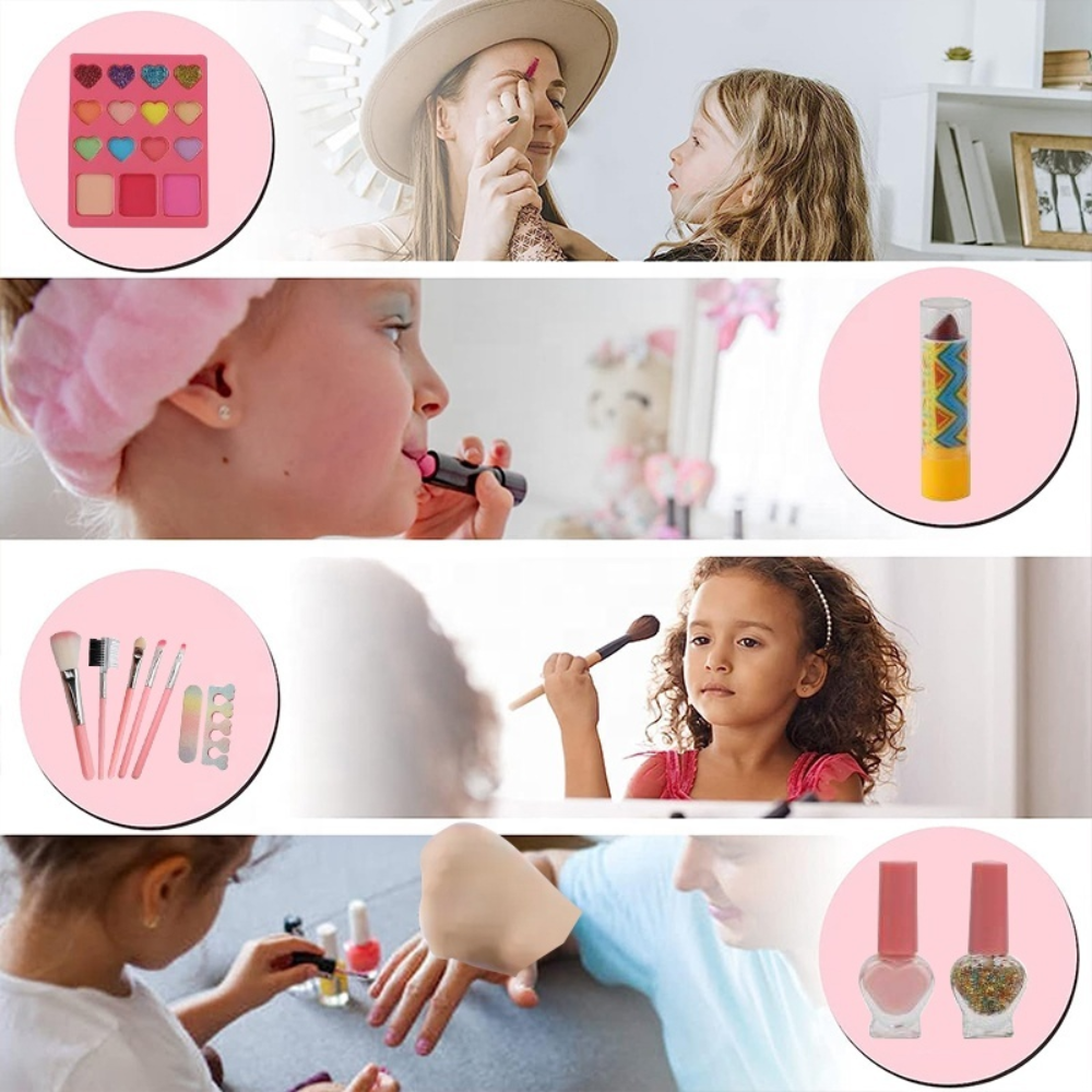 Set De Maquillaje Infantil Kit Belleza Con Maletín 63 Piezas