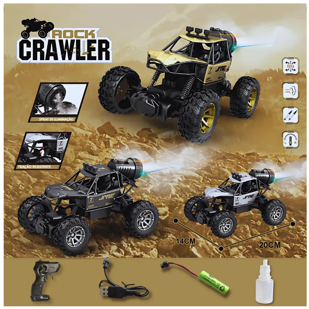 Carro A Control Remoto 4x4 Off Road Recargable Humo RC2096