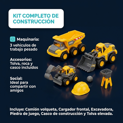 Set x6 Carritos De Construcción Infantil Juguetes Didácticos