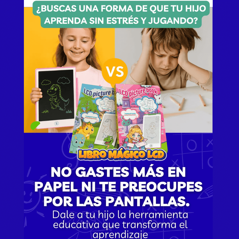 Tableta Mágica Educativa Lcd Para Niños + Plantillas