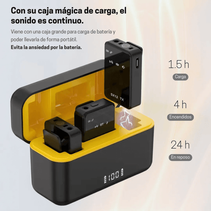 Micrófono Solapa Inalámbrico Sx12 Profesional Tipo C iPhone