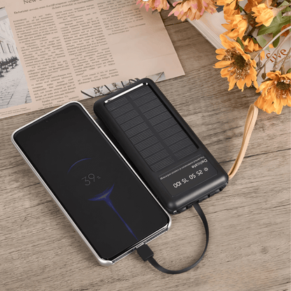 Power Bank Batería Solar Panel 20.000mah Cargador Portátil