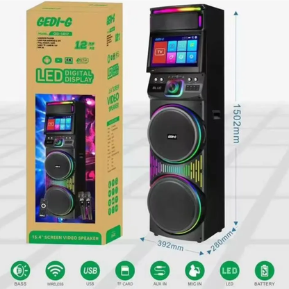 Cabina Torre Sonido Inalambrica Wifi Pantalla 15.4'' PD-1417