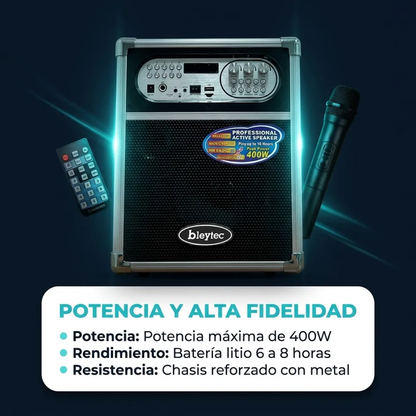 Parlante Portátil Profesional Bleytec 400w Bluetooth SP-BC1455
