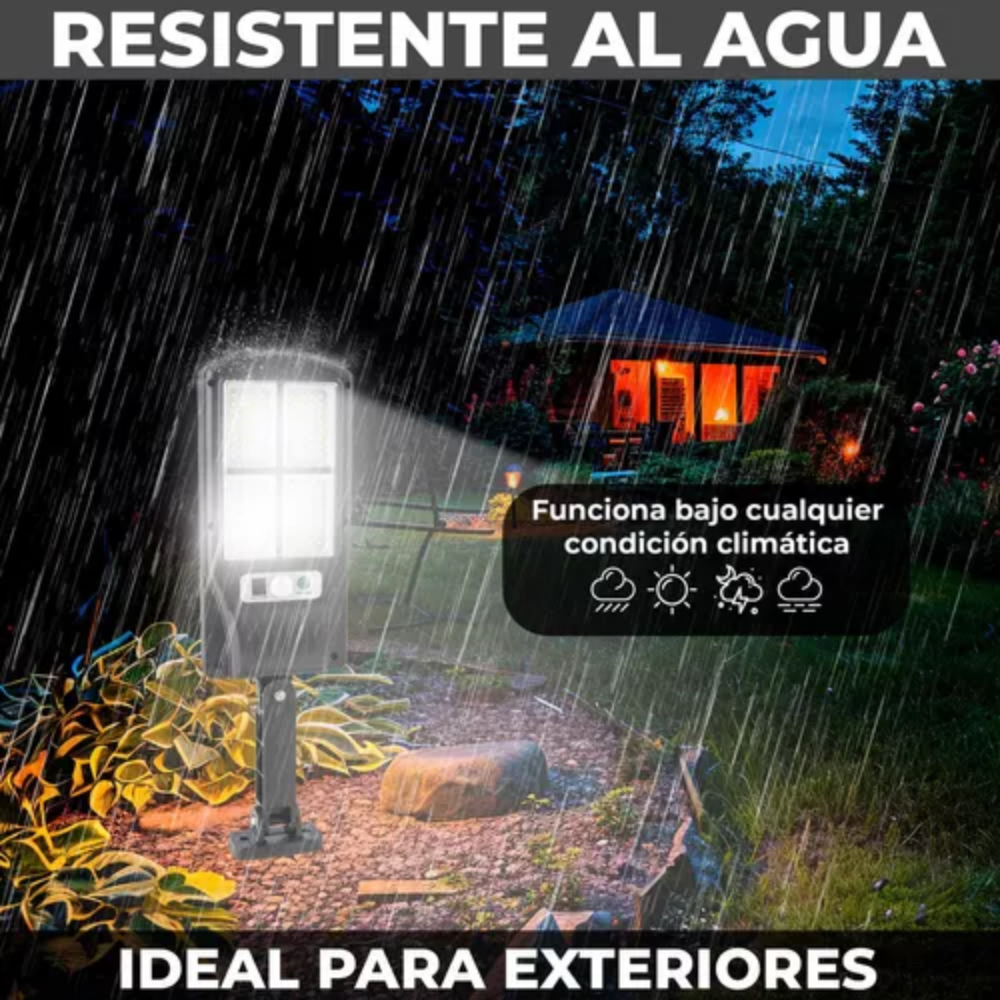 Lampara Solar Exteriores 240w Sensor De Movimiento 220 Led