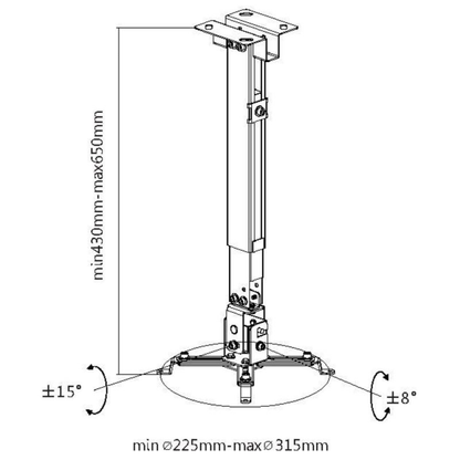 Soporte de Techo para Proyector Video Beam SH-T3 10Kg