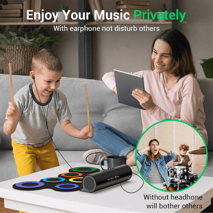 Batería Electrónica Tambor Portátil Recargable Flexible G896