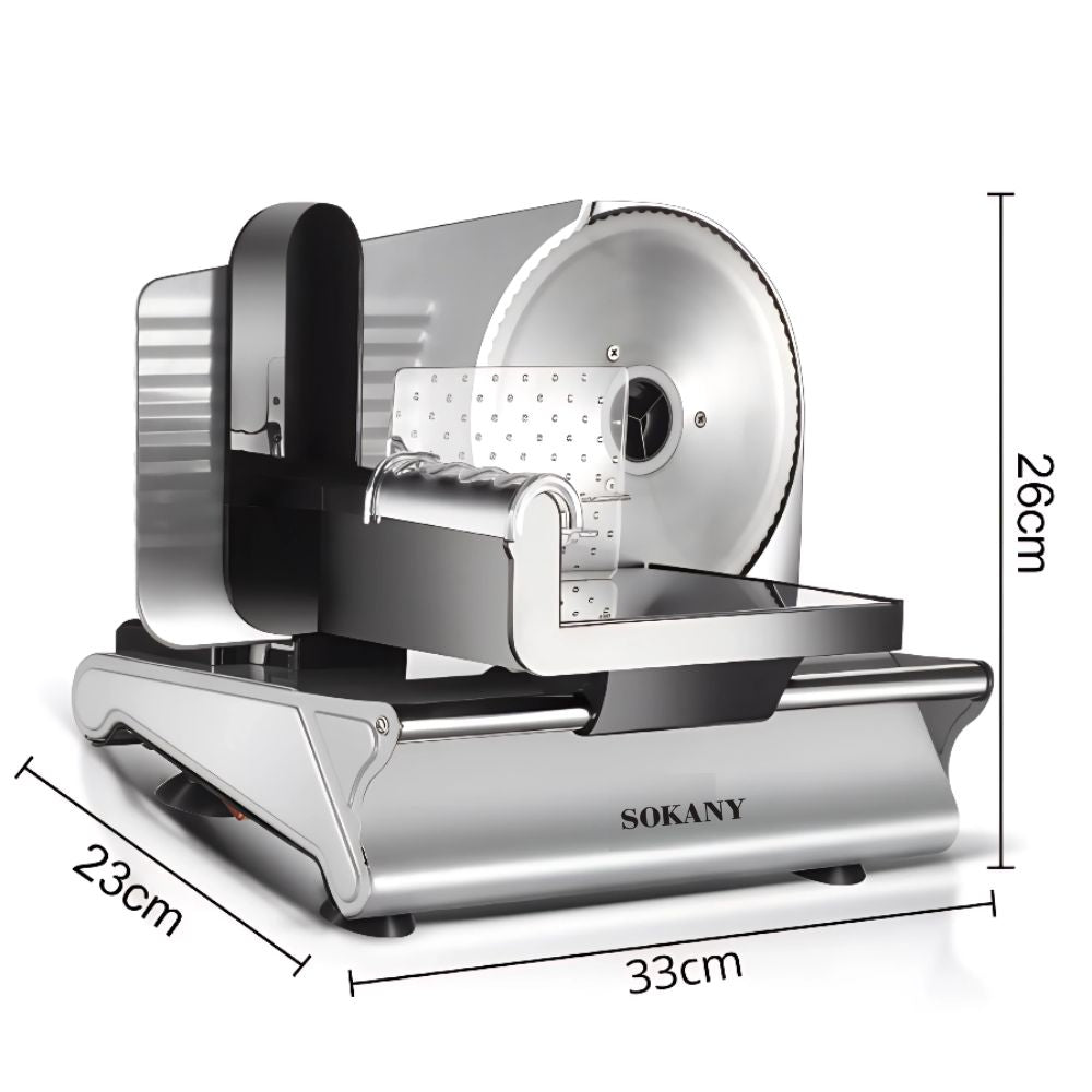 Rebanadora De Carne Sokany Eléctrica Acero Inoxidable 500w
