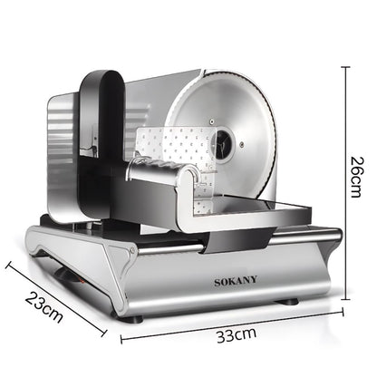 Rebanadora De Carne Sokany Eléctrica Acero Inoxidable 500w