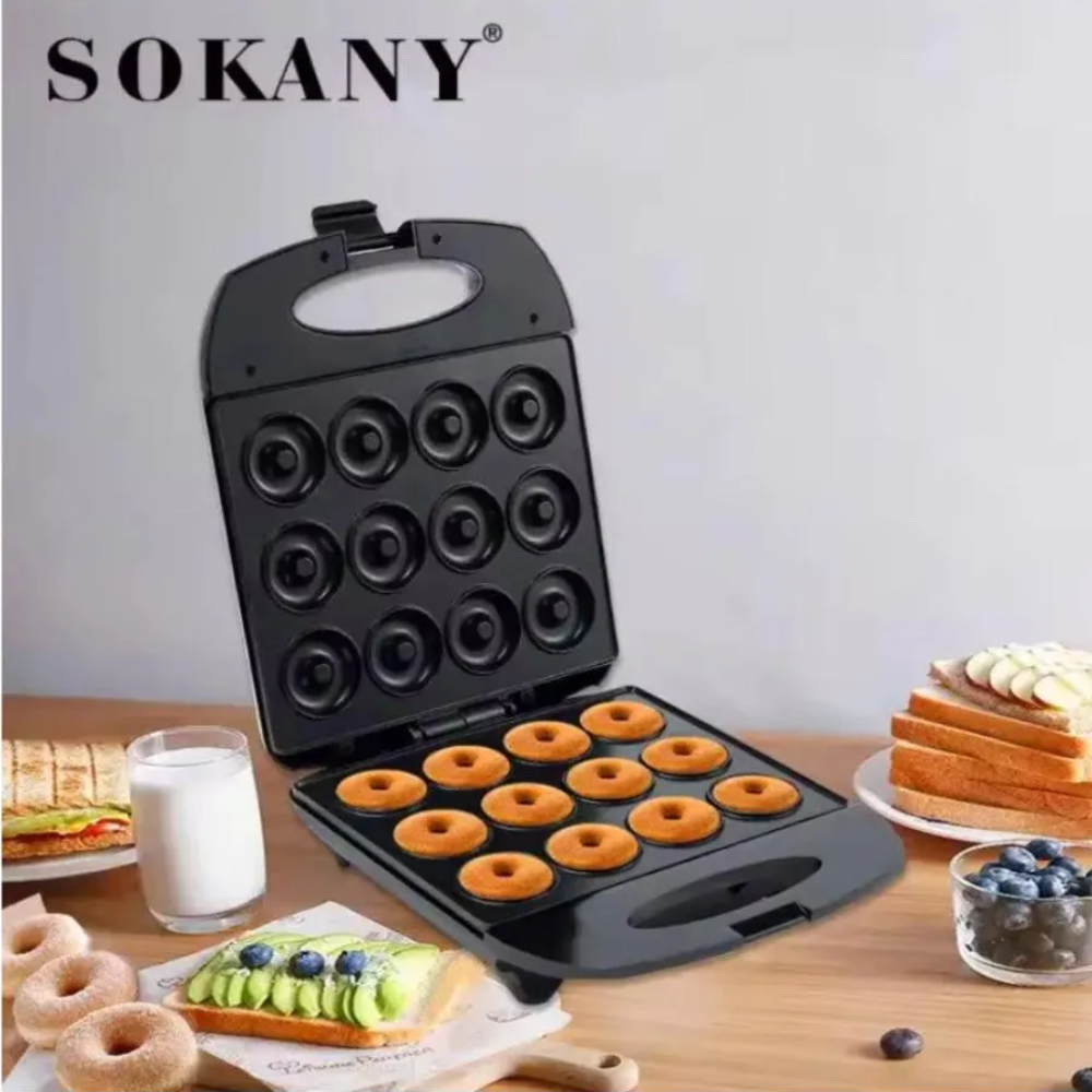 Maquina Mini Donas Eléctrica Antiadherente X12 Sokany Sk-821
