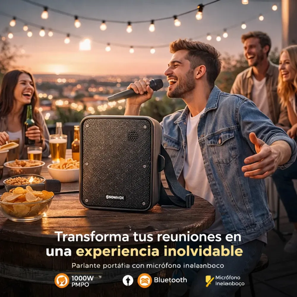 Sonivox Beta VS-SS801 Parlante Portátil Karaoke 30W 5inch BT