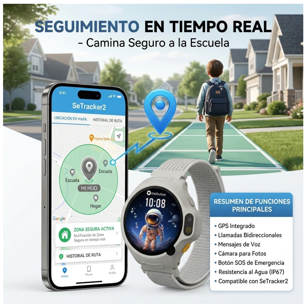 Reloj Niños Aurafit Kid2 4g Sim Localizador Gps Videollamada