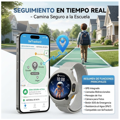 Reloj Niños Aurafit Kid2 4g Sim Localizador Gps Videollamada