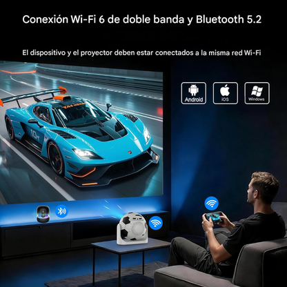 Mini Proyector Android 4k Enfoque Automatico 200 Ansi Jy360