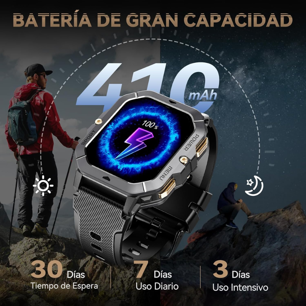 Cubot C28 Smartwatch Reloj Hombre Sumergible Pantalla 2.0 Hd