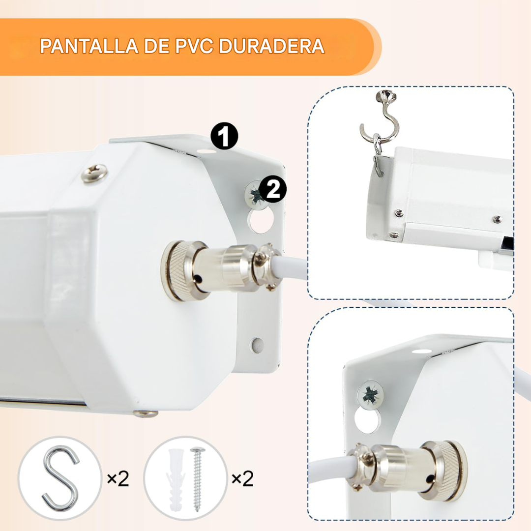 Telón Pantalla De Proyector Eléctrico 84 Pulgadas 16:9 4k/8k