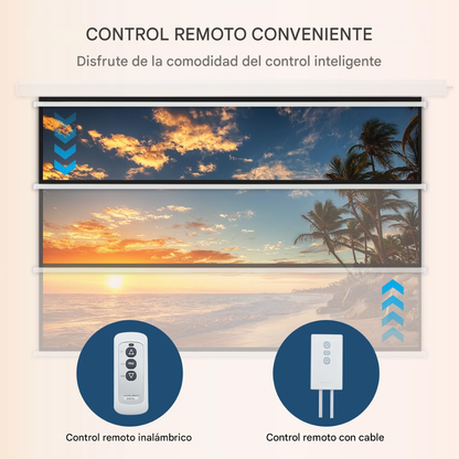 Telón Pantalla De Proyector Eléctrico 84 Pulgadas 16:9 4k/8k