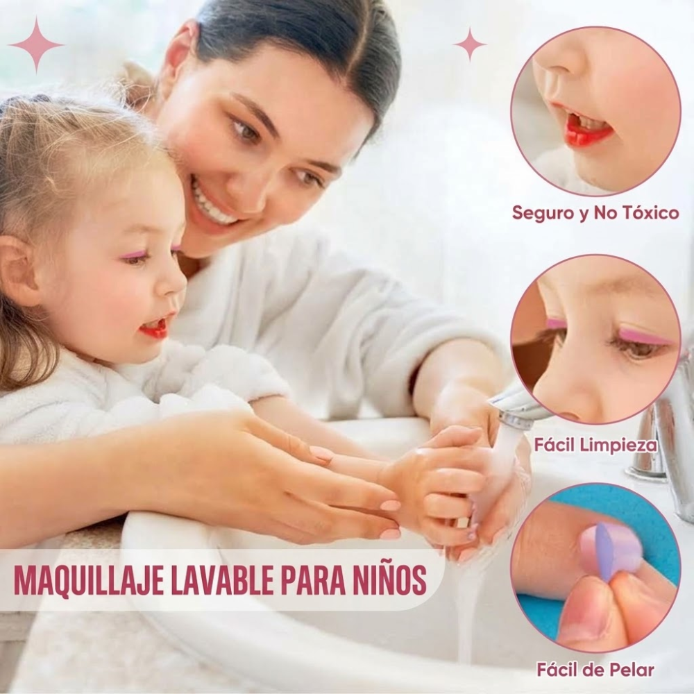 Set De Maquillaje Infantil Kit Belleza Con Maletín 63 Piezas