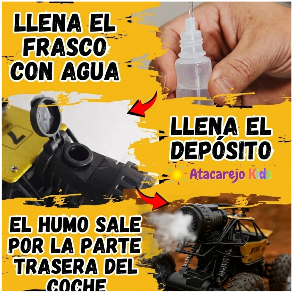 Carro A Control Remoto 4x4 Off Road Recargable Humo RC2096