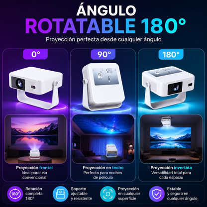 Proyector Smart Android 600 Ansi Ultra Hd Pantalla Táctil A53