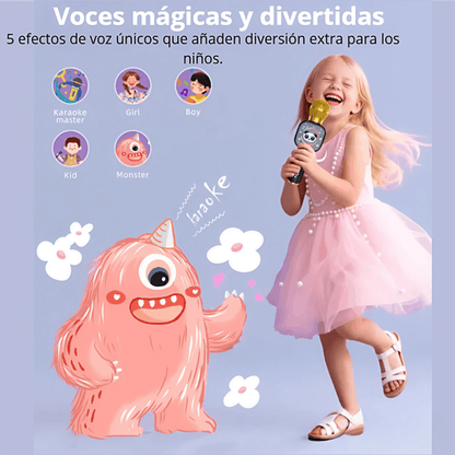 Micrófono Karaoke Inalámbrico Bluetooth Niños 3+ Portátil X7
